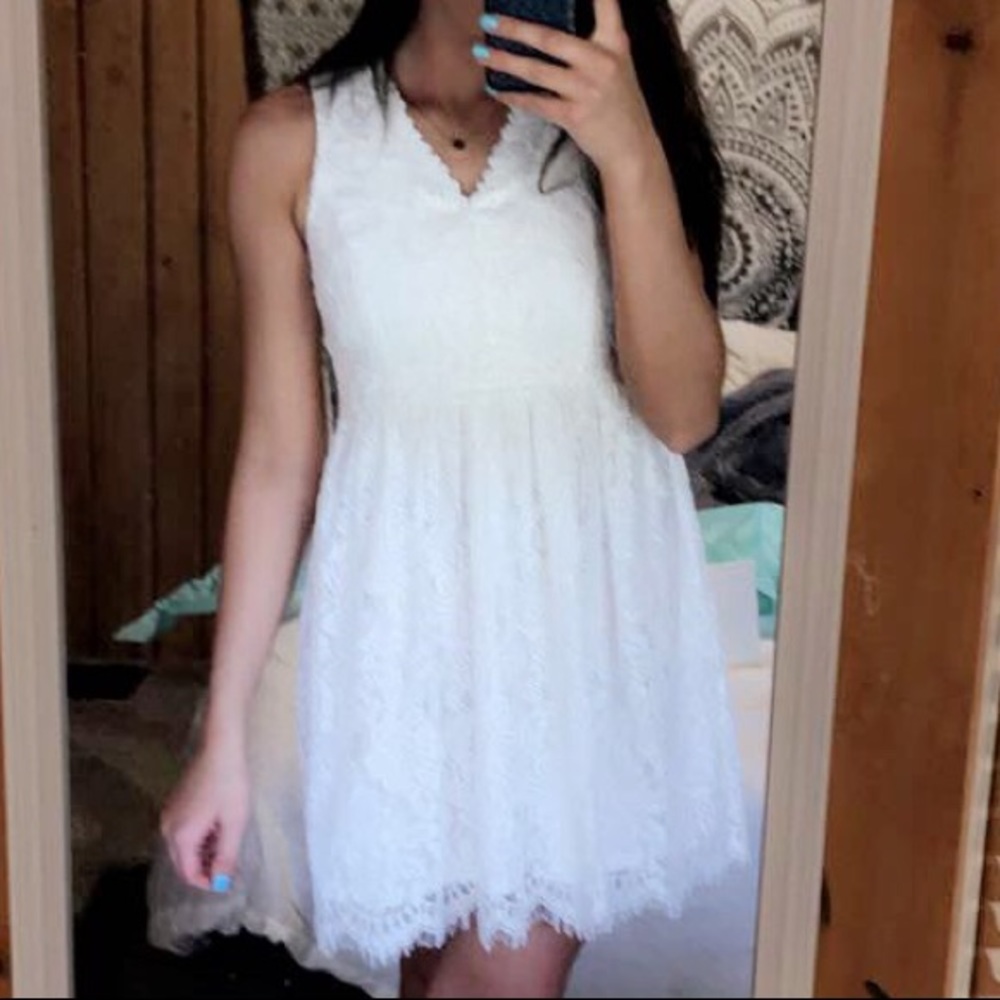 Altar’d State White Floral Lace Dress